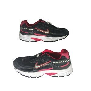 Nike Initiator Running‎ Shoes 10 Black Pink Silver Y2K Retro Dad Sneakers